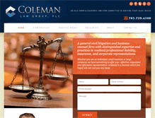 Tablet Screenshot of coleman-lawyers.com
